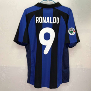 เสื้อกีฬาแขนสั้น ลายทีมชาติฟุตบอล Milano RONALDO SEEDORF 01-02 ชุดเหย้า คุณภาพสูง สไตล์เรโทร