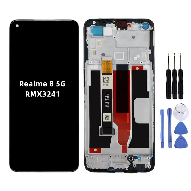 สําหรับRealme 8 5G Realme 8 4G RMX3085 RMX3241 จอแสดงผลLCD Touch Screen ...