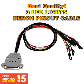 สายเคเบิลบูท 3 LED DB25 ECU สําหรับ SM2 PRO J2534 VCI อ่านและเขียน ECU BATT VCC KLINE CAN-L CAN-H