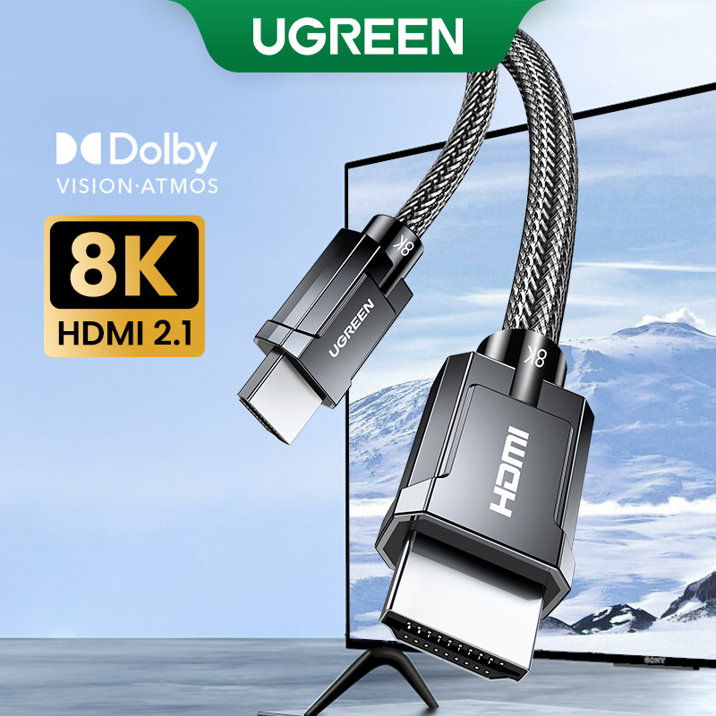 รูปภาพสินค้าแรกของUGREEN สายเชื่อมต่อ HDMI 2.1 8k/60hz 4k/120hz 48gbps hdcp 2.2 HDMI สําหรับ ps 4