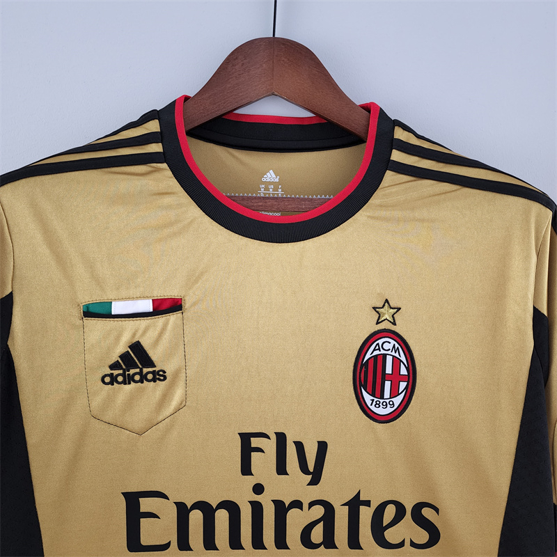 เสื้อกีฬาแขนสั้น-ลายทีมชาติฟุตบอล-milan-third-away-13-14-acm-สไตล์เรโทร