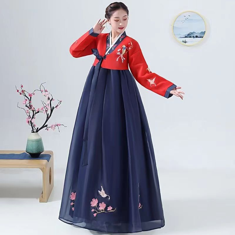 hanbok-แบบดั้งเดิม-hanbok-ชุดกระโปรงยาว-korean-ชุดต่างประเทศ-dai-chang-giam-ชุดเกาหลี-ชุดการแสดง-ชุดเต้นรำบนเวที-ชุดประจำชาติ