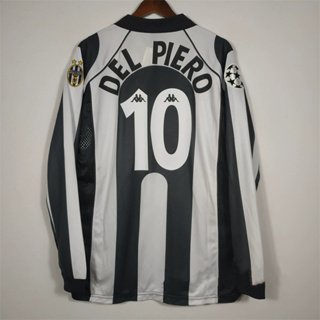 เสื้อกีฬาแขนยาว ลายทีมชาติฟุตบอล Juventus DEL PIERO 97-98 ชุดเหย้า คุณภาพสูง สไตล์เรโทร