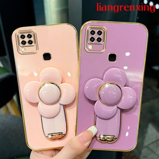 เคส infinix hot 10s infinix hot 10 เคสโทรศัพท์มือถือ ซิลิโคนนิ่ม ชุบไฟฟ้า กันกระแทก พร้อมที่ตั้งวาง สําหรับ infinix hot 10s infinix hot 10 DDFS01 น่ารัก ลายการ์ตูน กันกระแทก