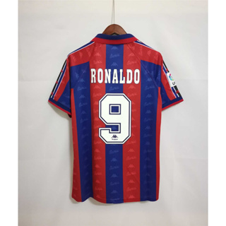 เสื้อกีฬาแขนสั้น ลายทีม Barcelona Ronaldo Stoychkov 96-97 ชุดเหย้า