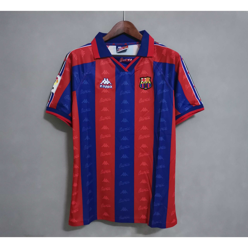 เสื้อกีฬาแขนสั้น-ลายทีม-barcelona-ronaldo-stoychkov-96-97-ชุดเหย้า