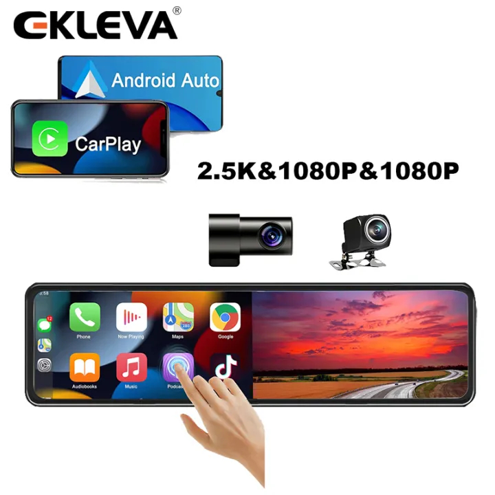 ekleva-กล้องบันทึกวิดีโอ-11-26-นิ้ว-3-ช่องทาง-2-5k-android-gps-navi-wifi-กระจกมองหลัง-ด้านหน้า-และด้านหลัง-สําหรับรถยนต์