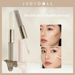 Judydoll ไฮไลท์คอนทัวร์ แบบสองหัว เนื้อแมตต์ สําหรับแต่งหน้า