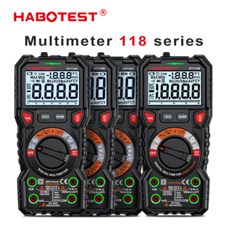 Habotest HT118 มัลติมิเตอร์ดิจิทัล ความแม่นยําสูง 1000V AC DC 6000 20000 นับ มัลติมิเตอร์ NCV ช่วงอัตโนมัติ RMS ทดสอบแรงดันไฟฟ้า ความต้านทานในปัจจุบัน