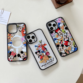 เคสโทรศัพท์มือถืออะคริลิค แบบแม่เหล็ก ลายการ์ตูนมิกกี้ และเพื่อน สําหรับ iphone 11 12 13 14 15 pro promax