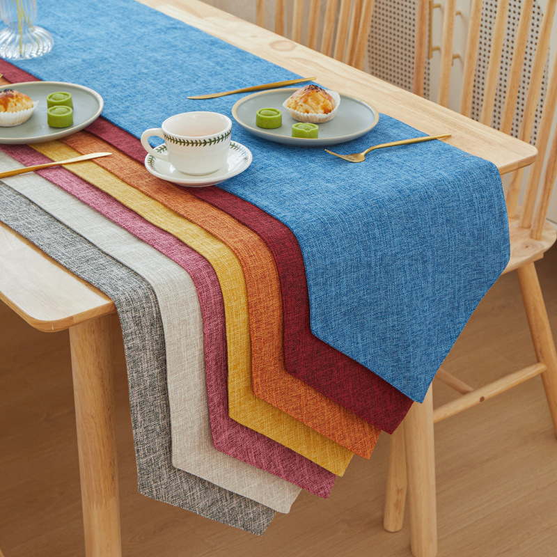 ผ้าปูโต๊ะ-ผ้าฝ้าย-ผ้าลินิน-หลากสี-สไตล์โมเดิร์น-สําหรับตกแต่งบ้าน-โต๊ะทานอาหาร-เทศกาล