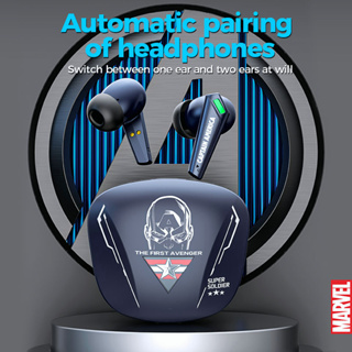 Disney Marvel S18 TWS ชุดหูฟังเกมมิ่ง บลูทูธ 5.3 ความล่าช้าต่ํา พร้อมไมโครโฟน 9D สเตอริโอ