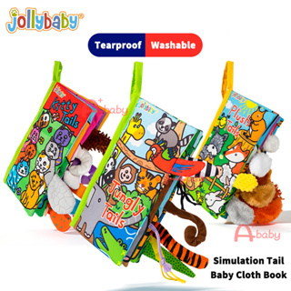 Jollybaby Tails หนังสือผ้า ของเล่นเสริมการเรียนรู้เด็กทารก (ไดโนเสาร์ มหาสมุทร ฟาร์ม ธารน้ําแข็ง ป่า ตุ๊กตา)