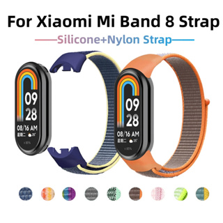 สายนาฬิกาข้อมือไนล่อน ซิลิโคน แบบเปลี่ยน สําหรับ Mi Band 8 Xiaomi Mi Band 8