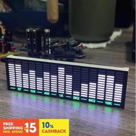 เครื่องวิเคราะห์ระดับเสียงเพลง-หน้าจอสเปกตรัม-led