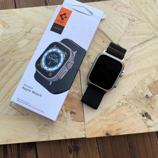Spigen สายนาฬิกาข้อมือไนล่อน สําหรับ Apple Watch Series 7 SE 6 5 4 3 2 1 (42 มม. 44 มม. 45 มม.)