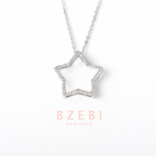 Bzebi สร้อยคอเงิน สเตนเลส ชุบทอง 18K สไตล์เกาหลี ป้องกันสนิม เครื่องประดับแฟชั่น ผู้หญิง พรีเมี่ยม ไม่จางหาย ใส่อาบน้ําได้ 1192n