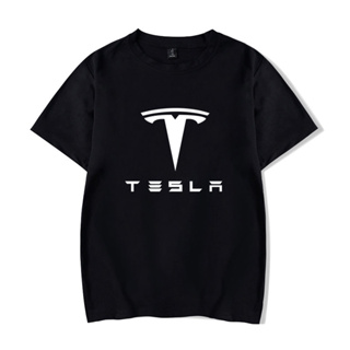 Tesla Motors เสื้อยืดแขนสั้น ผ้าฝ้าย พลัสไซซ์ สําหรับผู้ชาย และผู้หญิง ไซซ์ S-6XL 1334A