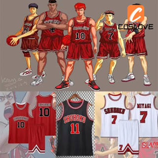 ชุดเครื่องแต่งกายคอสเพลย์ Slam Dunk Sakuragi Hanamichi Rukawa Kaede Akagi Takenori Mitsui Hisashi Miyagi Ryouta