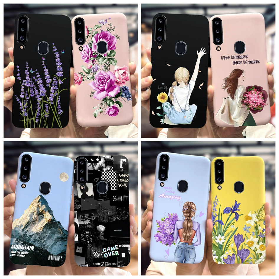 เคสโทรศัพท์มือถือแบบนิ่ม-กันกระแทก-ลายดอกไม้-แฟชั่น-สําหรับ-samsung-galaxy-a20s-sm-a207f-a20s-a207f-6-5-นิ้ว