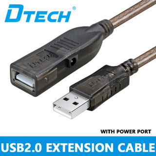 Dtech สายเคเบิลต่อขยาย usb 2.0 เชื่อมต่อเครือข่ายไร้สาย ดิสก์ U เมาส์ คีย์บอร์ด เครื่องพิมพ์สแกนเนอร์ สีดํา