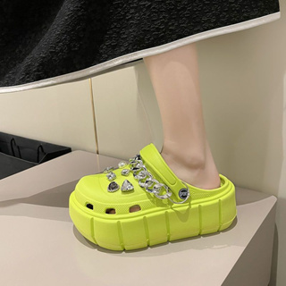 รองเท้าส้นสูง Crocs แฟชั่นฤดูร้อน สําหรับผู้หญิง 2023