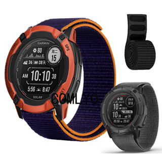 สายนาฬิกาข้อมือไนล่อน พลังงานแสงอาทิตย์ สําหรับ Garmin Instinct 2X