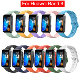 สายรัดซิลิโคนสำหรับ Huawei Band 8 7 สร้อยข้อมือสมาร์ททดแทน Sport Soft Watch อุปกรณ์เสริมสายรัดข้อมือสำหรับ Huawei Band 8 Band8 Corre