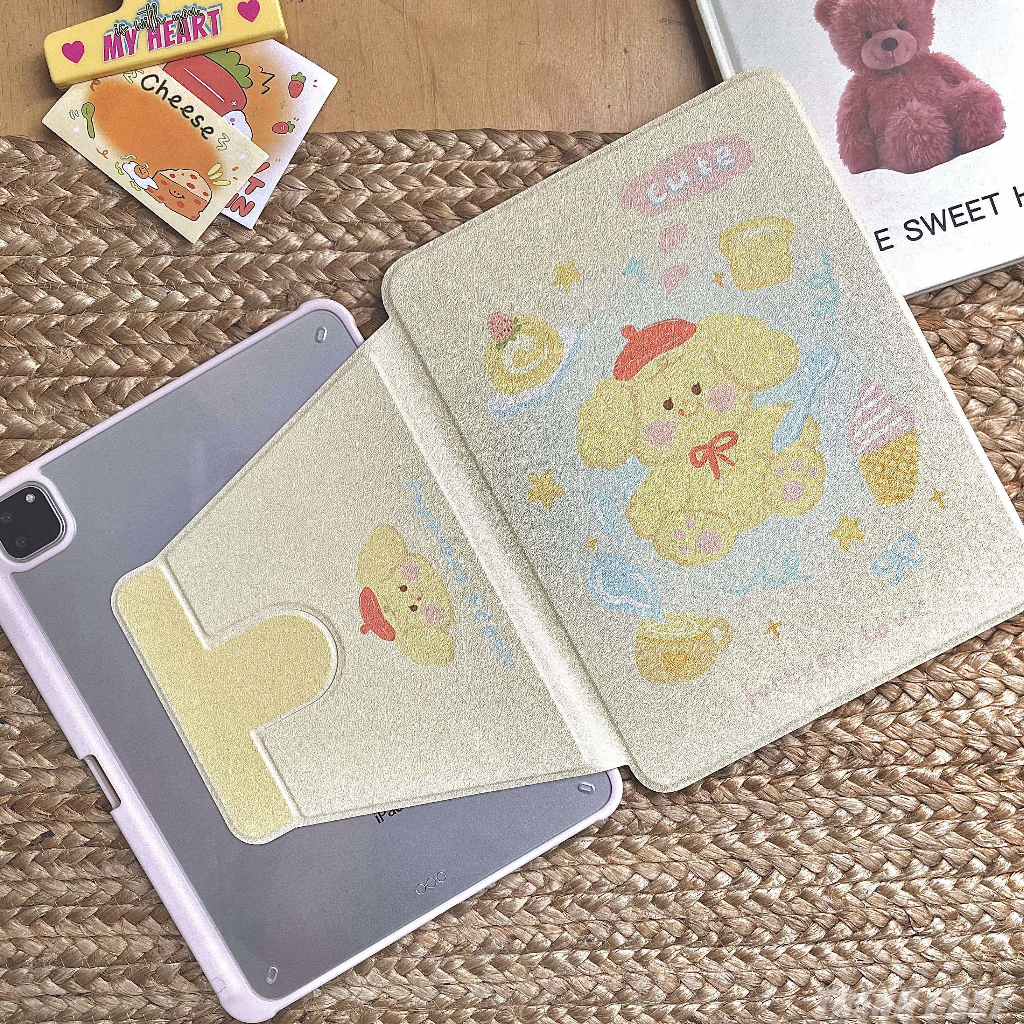 sanrio-เคสแท็บเล็ต-ลายการ์ตูนซานริโอ้-ปอมปอม-สําหรับ-ipad-pro-11-case-2020-2021-2022-pro-12-9-for-ipad-air-5-4-10-9-10th-7-8-9th-generation-mini-6-360-ฝาครอบมูนดา-แบบหมุนได้