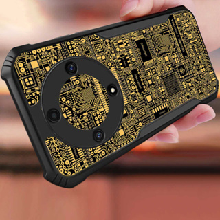 เคสโทรศัพท์มือถือ อะคริลิค กันกระแทก ลายบอร์ดวงจร สําหรับ Huawei Honor X9A X8A X7A 2023 X9 X8 X6 X7 4G 5G