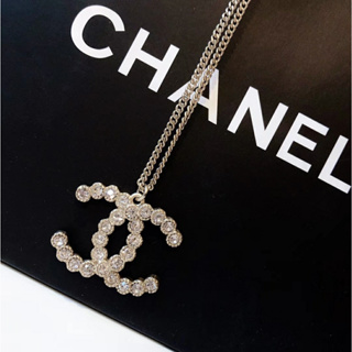 [Fashion Jewelry] สร้อยคอโซ่ยาว ประดับเพชร ทรงกลม ลายตัวอักษร C สไตล์วินเทจ 2023C&amp;C