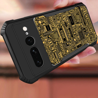เคสโทรศัพท์มือถือ อะคริลิค กันกระแทก ลายบอร์ดวงจร สําหรับ Google Pixel 7 6 Pro 6A 4A 4G 5G 3A 3 3XL