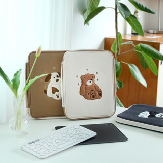 กระเป๋าถือ กระเป๋าใส่แล็ปท็อป ลายหมีแพนด้าน่ารัก สไตล์เกาหลี ขนาด 13.3 13 12 11 10.5 10.2 นิ้ว