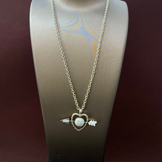 [Fashion Jewelry] 2023C&amp;C สร้อยคอทองเหลือง ลายโลโก้หัวใจ สไตล์เรโทร