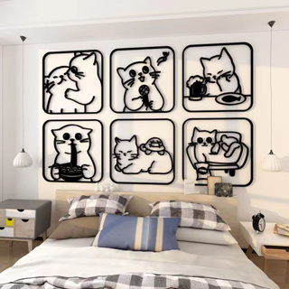 สติกเกอร์อะคริลิค ลายแมว Hello Creative DIY สําหรับติดตกแต่งผนังบ้าน ห้องนอน ห้องนั่งเล่น ร้านค้าสัตว์เลี้ยง