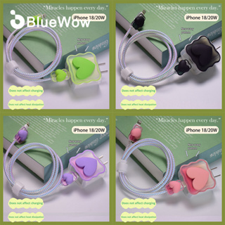 BlueWow Brand New Love Set Charger Protector Set Charger Case Cable Protector for iP20W Charger for iP11/12/13//14.