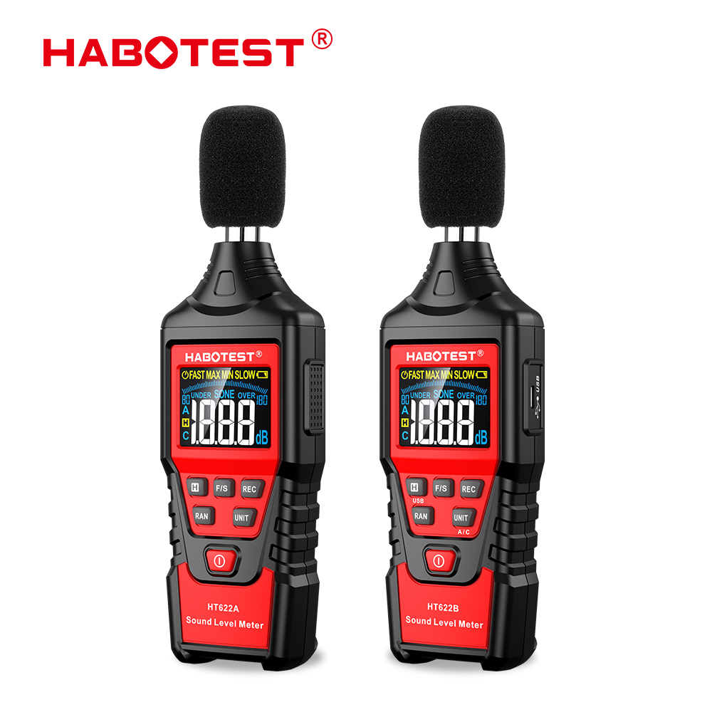 habotest-ht622-เครื่องวัดระดับเสียงดิจิทัล-30-130dba-เครื่องวัดเสียงรบกวน