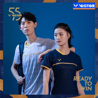 เสื้อกีฬาแขนสั้น ลายทีมชาติแบดมินตัน Victor ครบรอบ 55 ปี สําหรับผู้ชาย และผู้หญิง