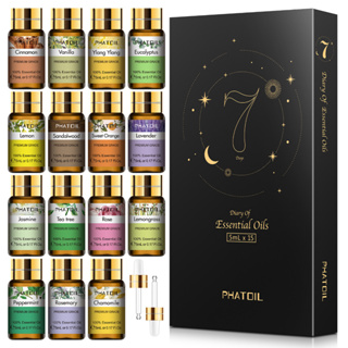 15pcs/set PHATOIL น้ำมันหอมระเหย aromatherapy humidifier oils 5ml essential oils set