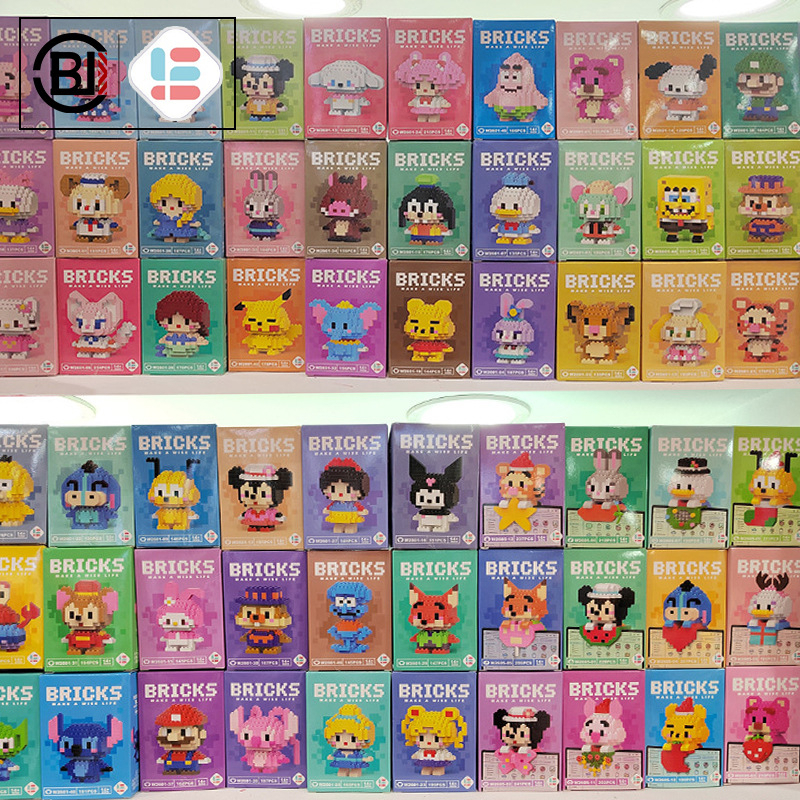 ของเล่นตัวต่อ-โมเดลการ์ตูน-kuromi-cinnamoroll-disney-lego-สําหรับเด็ก