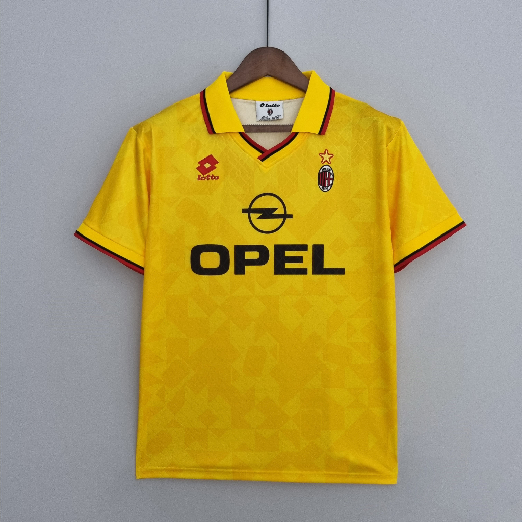 เสื้อกีฬาแขนสั้น-ลายทีมชาติฟุตบอล-milan-third-away-95-96-acm-สไตล์วินเทจ