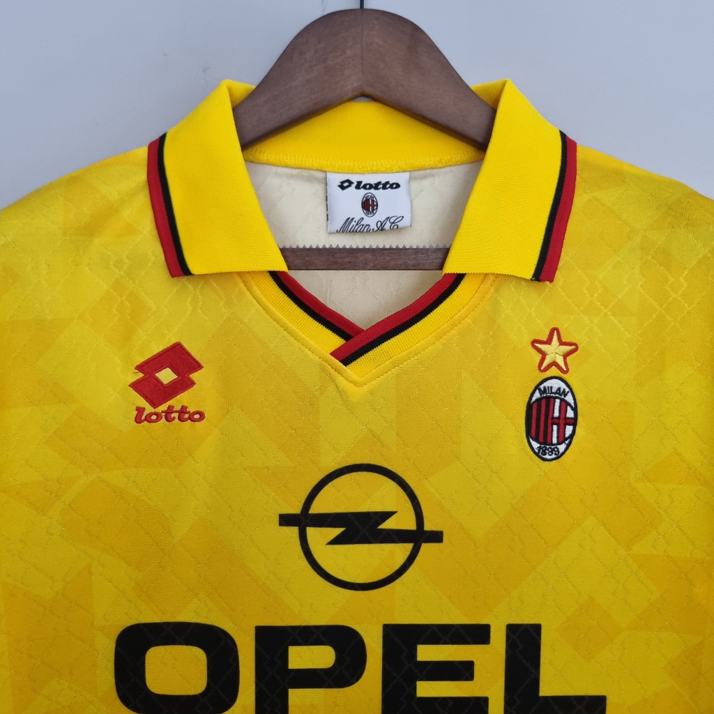 เสื้อกีฬาแขนสั้น-ลายทีมชาติฟุตบอล-milan-third-away-95-96-acm-สไตล์วินเทจ