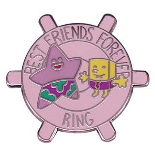 Spongebob Squarepants Best Friends Forever แหวนเคลือบ เข็มกลัด เครื่องประดับตกแต่งกระเป๋าเป้สะพายหลัง