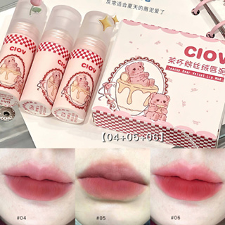 Ciov ลิปสติก เนื้อแมตต์กํามะหยี่ กันน้ํา ติดทนนาน เครื่องสําอาง สไตล์เกาหลี 3 สี