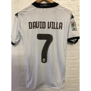 เสื้อกีฬาแขนสั้น ลายทีมชาติฟุตบอล Valencia DAVID VILLA 09-10 ชุดเหย้า คุณภาพสูง สไตล์เรโทร