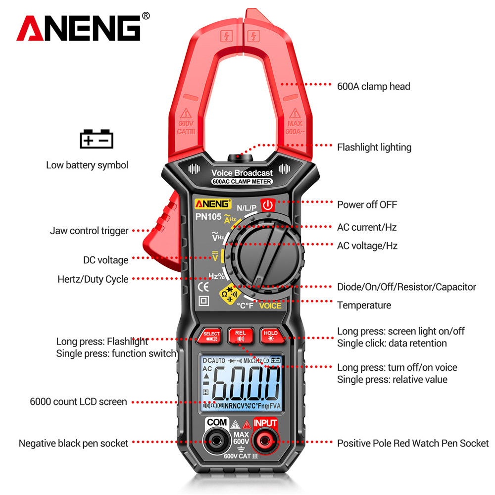 aneng-pn105-มัลติมิเตอร์ดิจิทัล-ไม่สัมผัส-ควบคุมด้วยเสียง-600a-ขากรรไกร-34-มม-กระแสไฟสูง