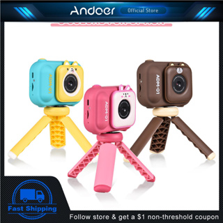 Andoer กล้องดิจิทัล 1080P 48MP เลนส์คู่ พร้อมขาตั้งกล้อง ขนาดเล็ก ของขวัญวันเกิด คริสต์มาส สําหรับเด็กผู้ชาย และเด็กผู้หญิง