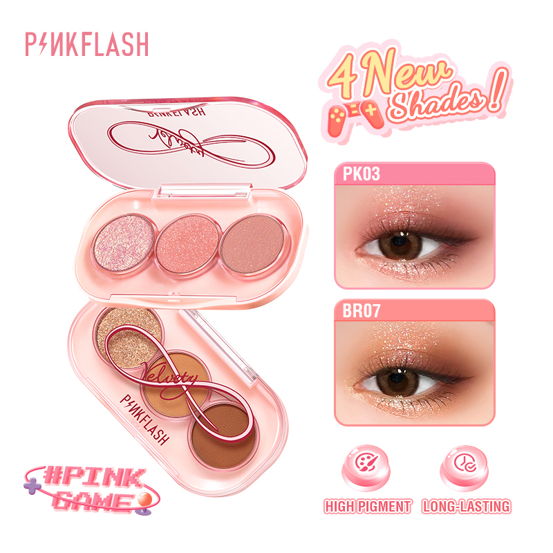 ภาพหน้าปกสินค้าPinkflash เฉดสีใหม่ Pinkgame พาเลทอายแชโดว์เกม สีชมพู กันน้ํา ติดทนนาน จากร้าน pinkflash.th บน Shopee
