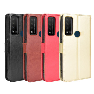 เคสโทรศัพท์หนัง PU ฝาพับ กันกระแทก พร้อมช่องใส่บัตร หรูหรา สําหรับ TCL 20R 5G Bremen 5G 20AX 5G