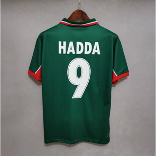 เสื้อกีฬาแขนสั้น ลายทีมชาติฟุตบอล Morocco HADDA 1998 ชุดเหย้า คุณภาพสูง สไตล์เรโทร